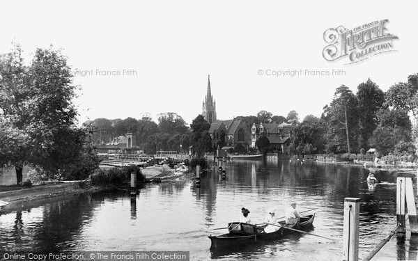 Photo of Marlow, From Lock 1901