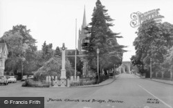 Parish Church And Bridge c.1960, Marlow