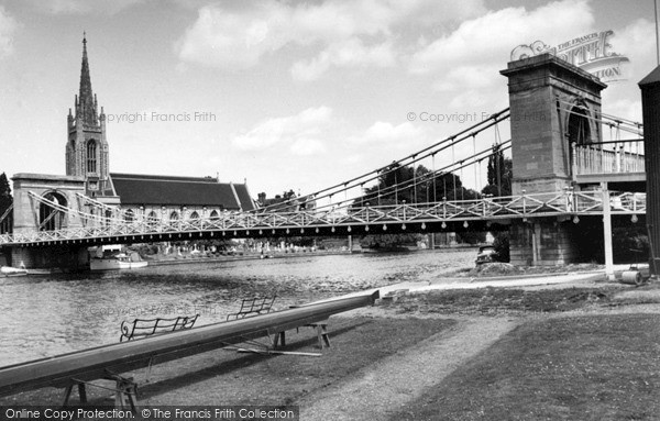 Photo of Marlow, The Bridge And All Saints Church c.1960