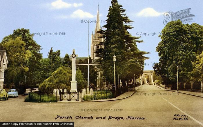 Photo of Marlow, The Parish Church And Bridge c.1960