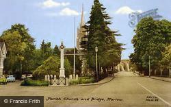 The Parish Church And Bridge c.1960, Marlow