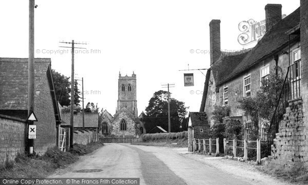 Photo of Marnhull, The Crown Hotel And St Gregory's Church 1952