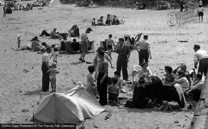 Photo of Marske By The Sea, On The Beach c.1955