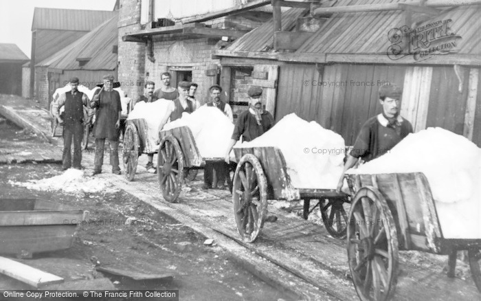 Photo of Marston, Handcarts Full Of Salt, The Lion Salt Works c.1900