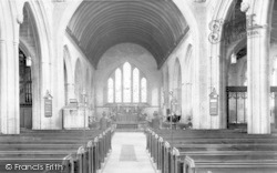 All Saints Church Interior c.1955, Martock