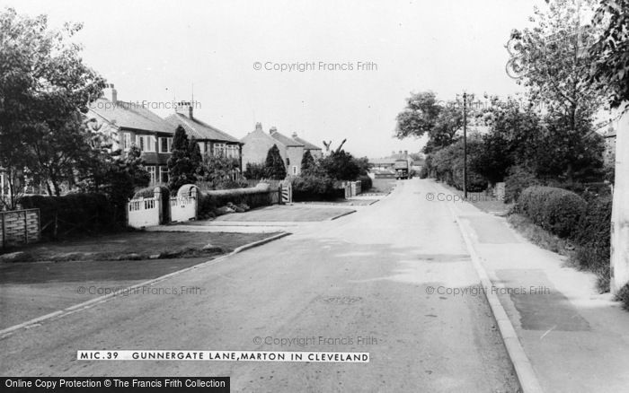 Photo of Marton In Cleveland, Gunnergate Lane c.1965