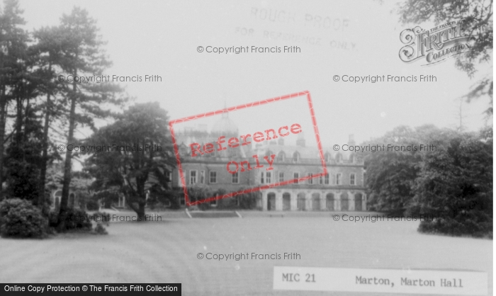 Photo of Marton In Cleveland, Marton Hall c.1955