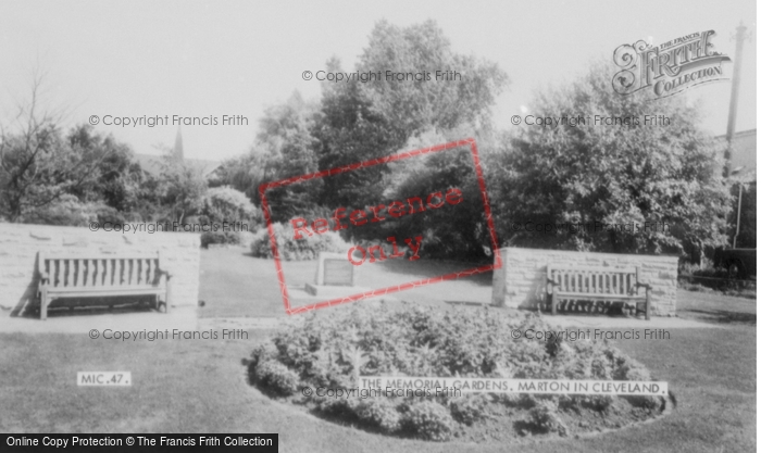 Photo of Marton In Cleveland, The Memorial Gardens c.1965