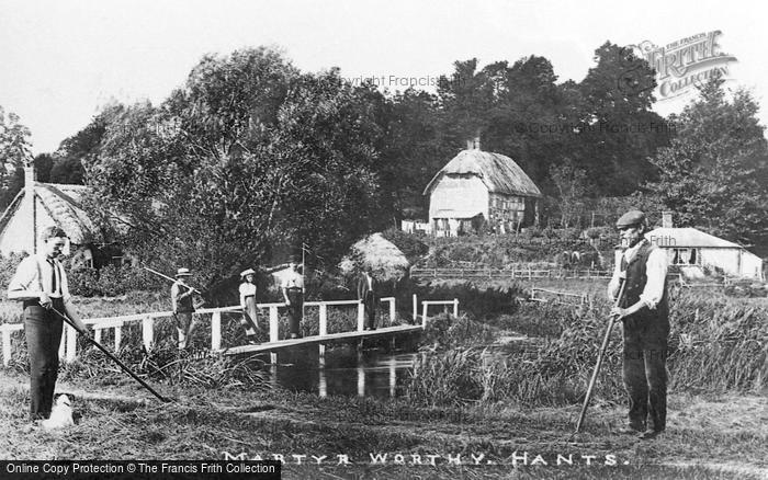 Photo of Martyr Worthy, Clearing Cut Waterweed c.1900