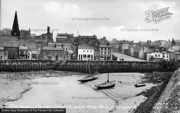 Photo of Maryport, Harbour, Christ Church And Ship Inn c.1955