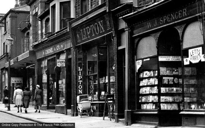 Photo of Maryport, Shops In Senhouse Street c.1955