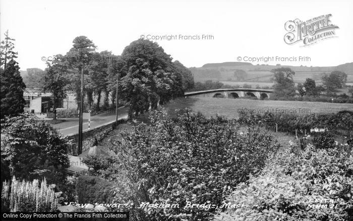 Photo of Masham, View Towards Masham Bridge c.1955