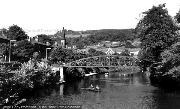 Photo of Matlock Bath, Jubilee Bridge c.1955