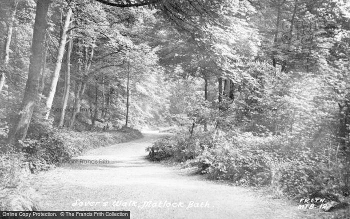 Photo of Matlock Bath, Lovers' Walk c.1955