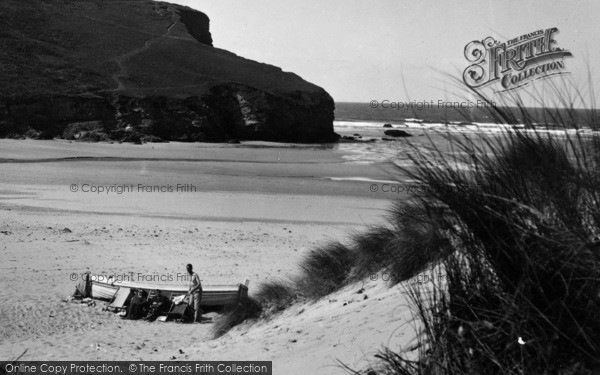 Photo of Mawgan Porth, The Sands, People Sunbathing 1937