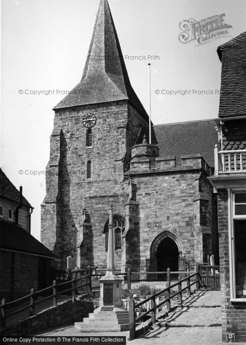Photo of Mayfield, Memorial And St Dunstan's Church c.1960