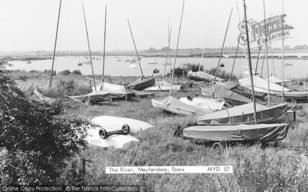 Photo of Maylandsea, The River And Sailing Boats c.1960