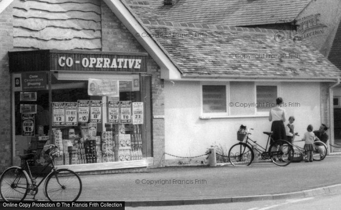 Photo of Melbourn, A Family By The Co Operative Store c.1960