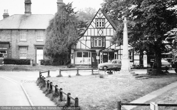 Photo of Melbourn, Station Road, South Cambs Motors And War Memorial c.1965