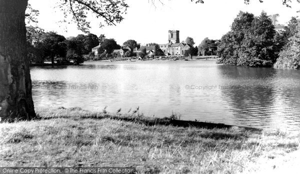 Photo of Melbourne, Church Of St Michael From The Pool c.1955