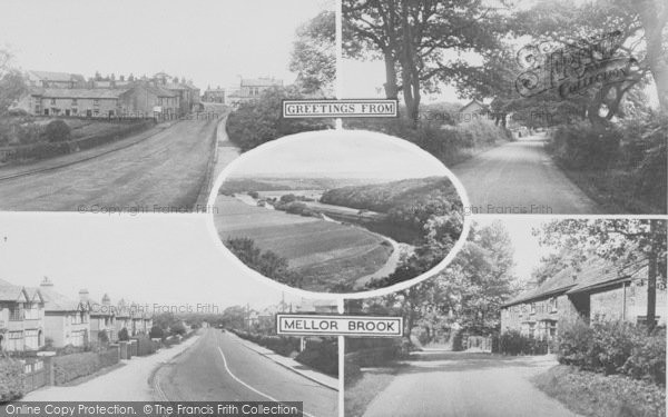 Photo of Mellor Brook, Composite c.1955
