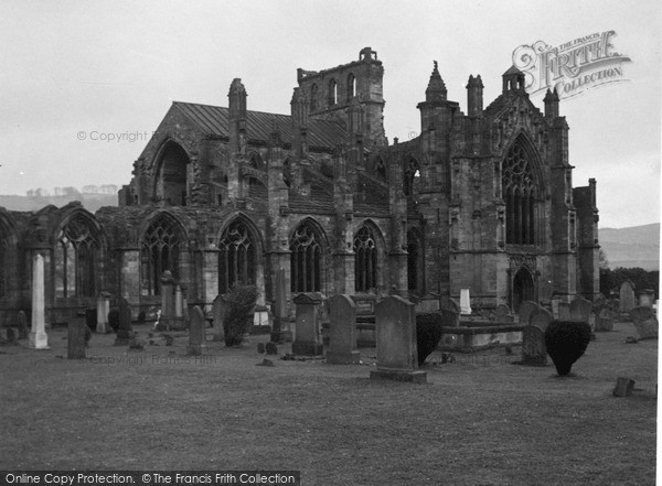 Photo of Melrose, Abbey c.1955