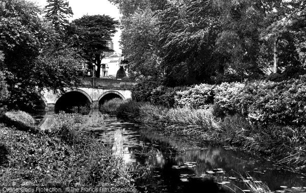 Photo of Melton Mowbray, Lady Wilton's Bridge, Egerton Park c.1955