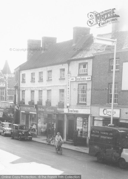 Photo of Melton Mowbray, Shops In Market Place c.1960