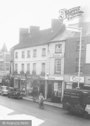Shops In Market Place c.1960, Melton Mowbray