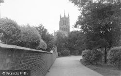 St Mary's Church From Park c.1950, Melton Mowbray