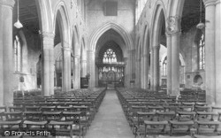 St Mary's Church Interior c.1955, Melton Mowbray