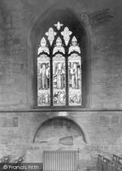 St Mary's Church, The Martyrs' Window And Crusader Effigy c.1950, Melton Mowbray