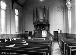 Melton Mowbray, the Baptist Church interior c1955