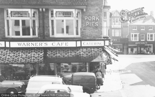 Photo of Melton Mowbray, Warner's Cafe, Market Place c.1960