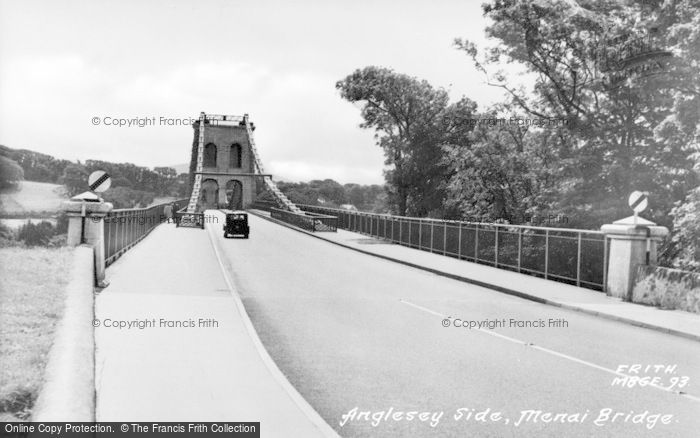 Photo of Menai Bridge, Anglesey Side c.1955