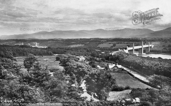 Photo of Menai Bridge, Bridges From The Mount 1890