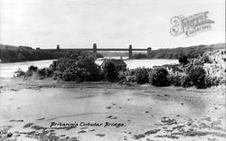 Britania Tubular Bridge c.1950, Menai Bridge