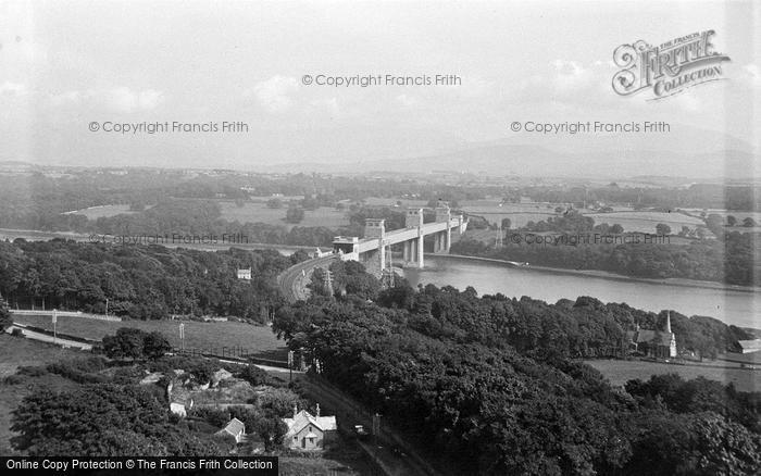 Photo of Menai Bridge, Britannia Bridge c.1935