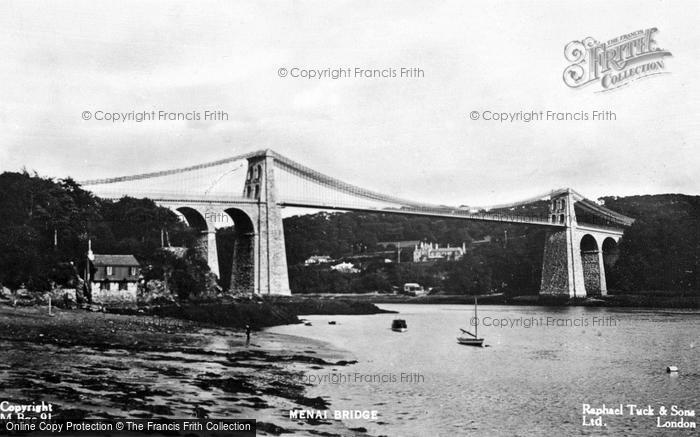 Photo of Menai Bridge, c.1955