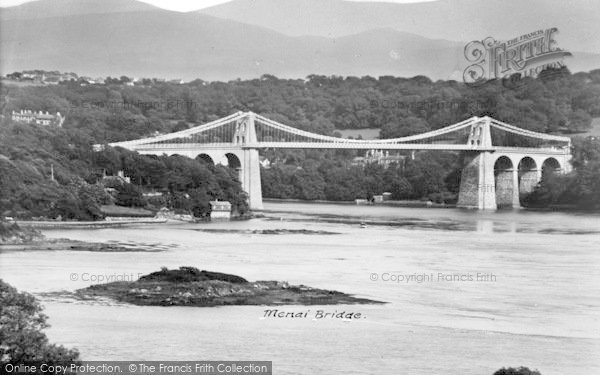 Photo of Menai Bridge, c.1955