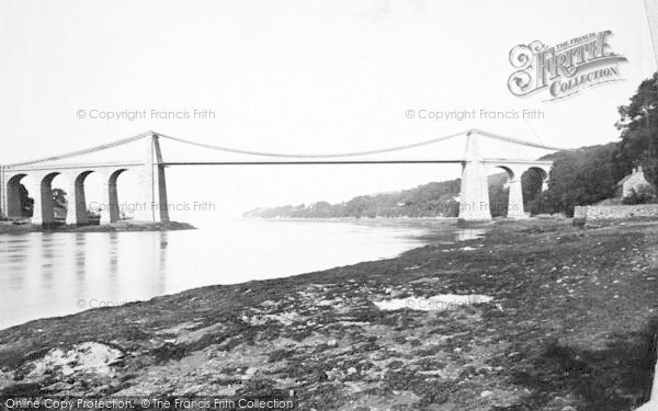 Photo of Menai Bridge, From Treboth 1890