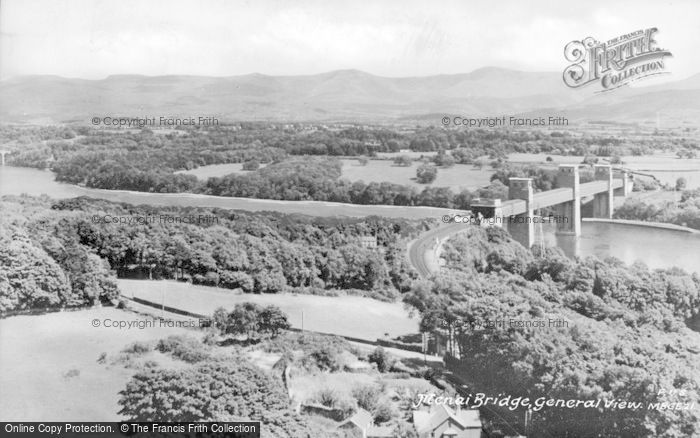 Photo of Menai Bridge, General View c.1950