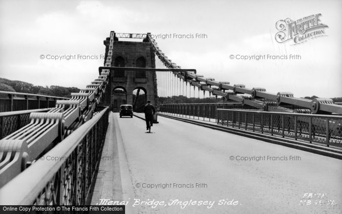 Photo of Menai Bridge, Menai Bridge, Anglesey Side c.1955
