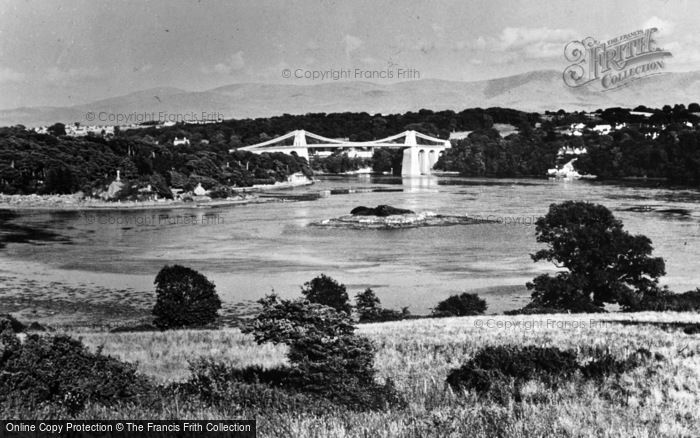Photo of Menai Bridge, Menai Suspension Bridge c.1950