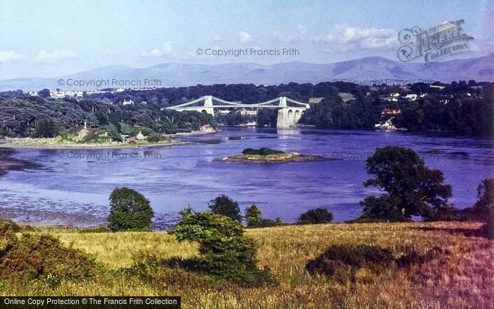 Photo of Menai Bridge, Menai Suspension Bridge c.1950