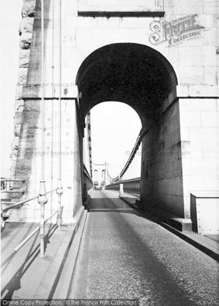 Photo of Menai Bridge, On The Bridge c.1955
