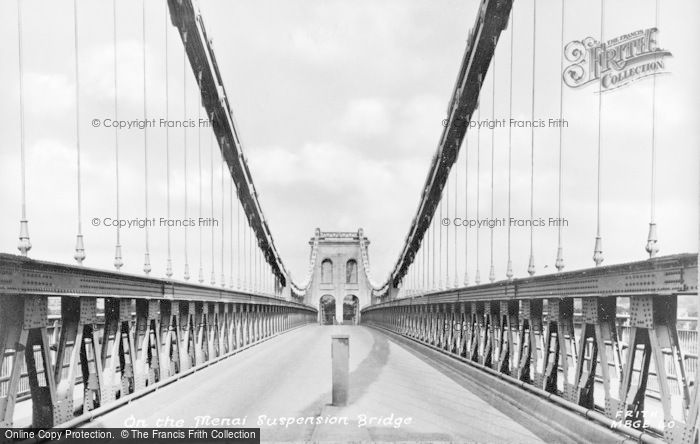 Photo of Menai Bridge, On The Suspension Bridge c.1950