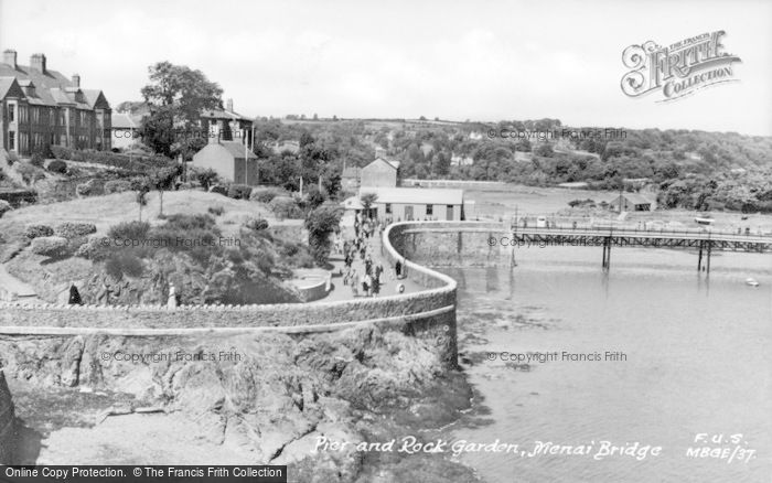 Photo of Menai Bridge, Pier And Rock Garden c.1955