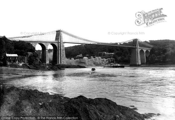 Photo of Menai Bridge, Suspension Bridge 1908