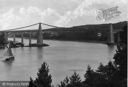 Suspension Bridge c.1870, Menai Bridge